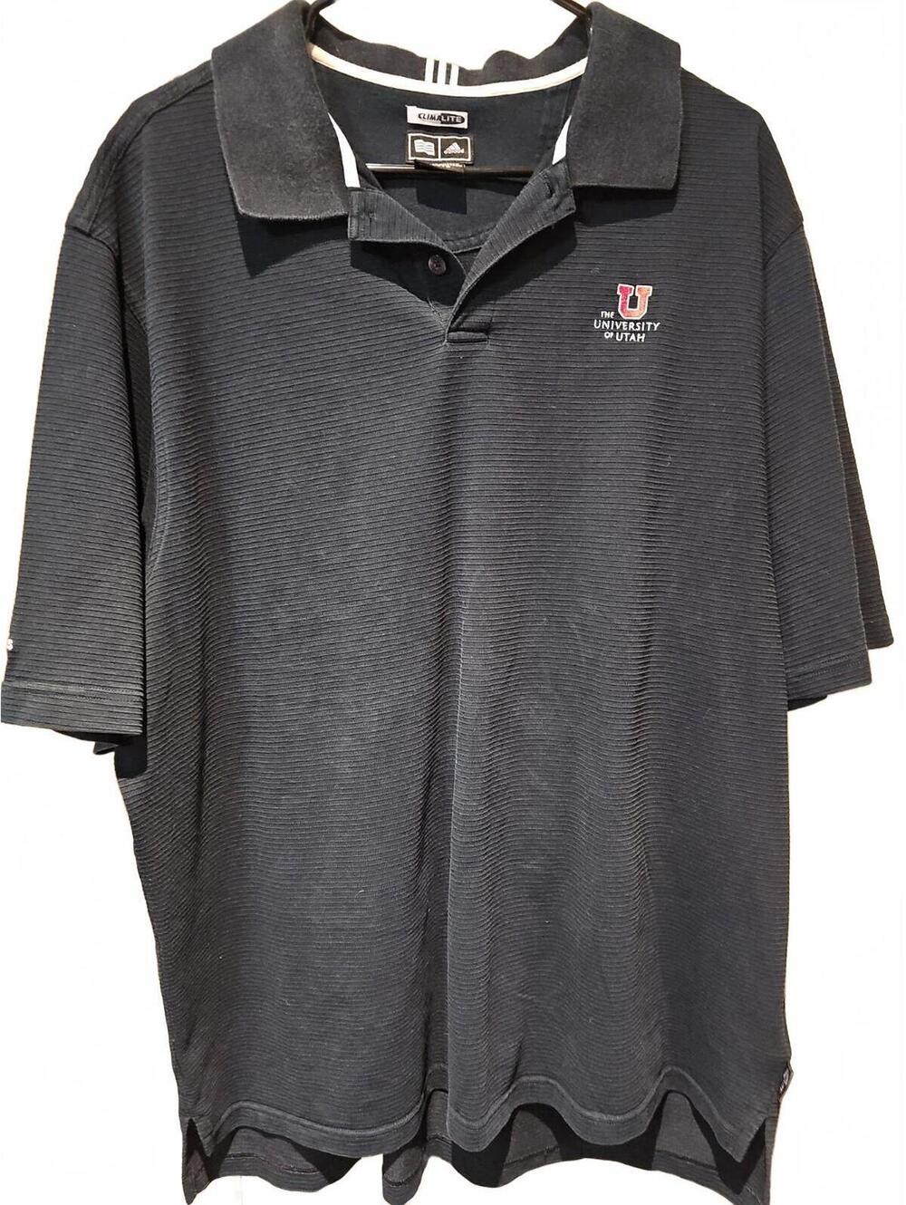 Adidas Climalite Univerity Of Utah Ribbed Polo XL  Vintage 2006